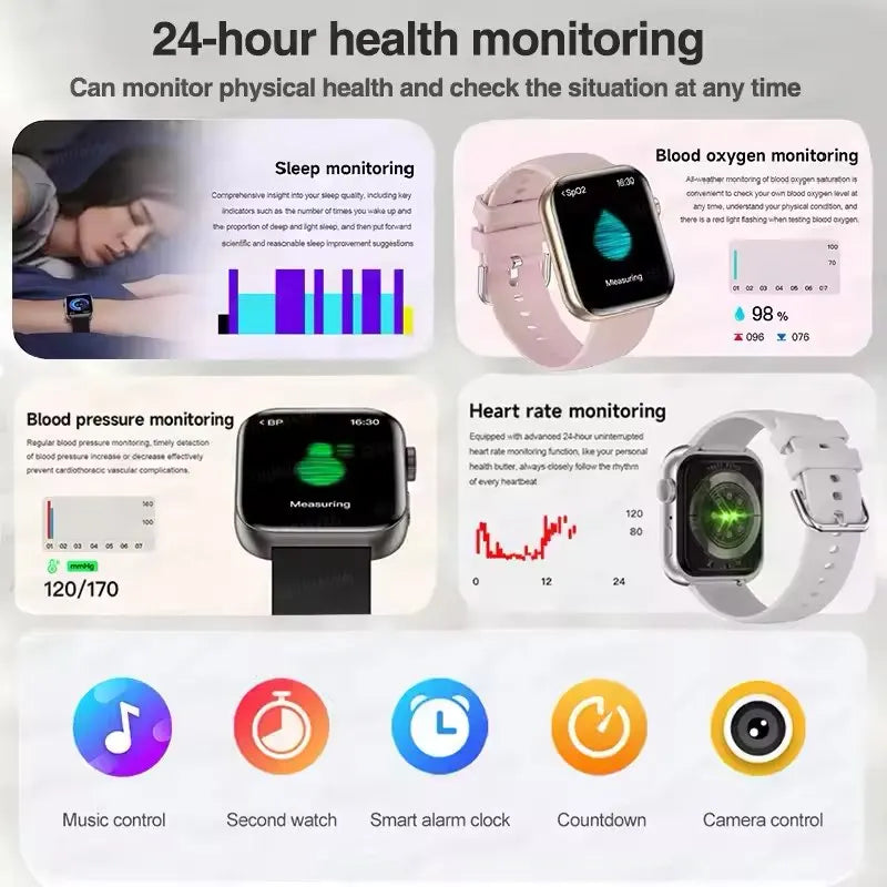 2026 New For Apple GPS Watch 10 Smart Watch Men HD AMOLED Memory Music 3D Surround Bluetooth Call Waterproof Smartwatch Woman