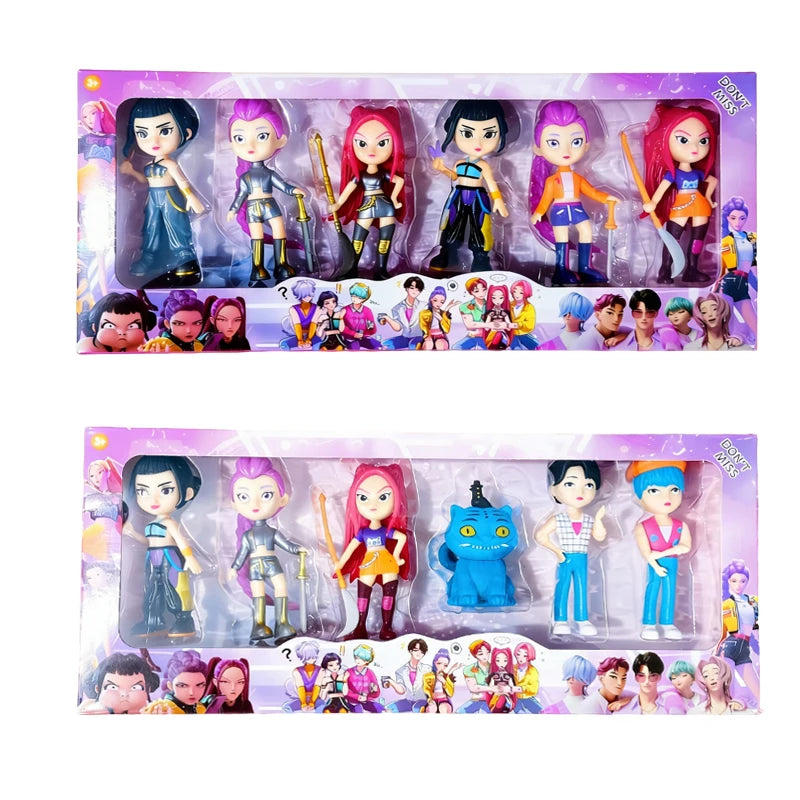 Bandai 2026 New Kpop Demon Hunters Figure Model Toy Pvc Cartoon Desk Decoration Collection Figures Model Toyfor Kid Gift