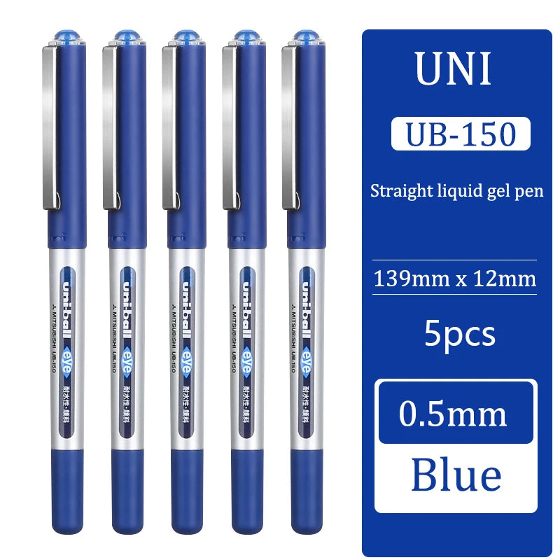 Japan uni-ball Gel Ink Pen, 0.38/0.5mm UB-150 Eye Micro Rollerball Pens, Large Capacity Water-based Signature Writing Stationery