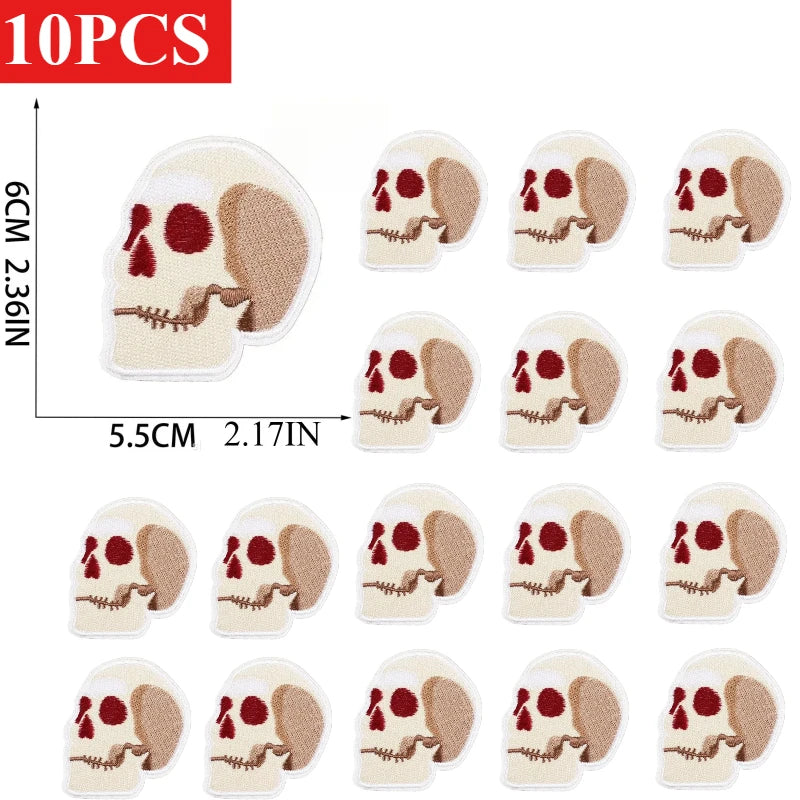 10/23PCS Wholesale Lots/set of Horror Ghost Haunted House Mummy Patch  Embroidery DIY Cloth Sticker Badge Ironing Jeans/cloak
