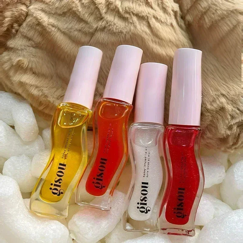 Gisou Moisturizing Lip Balm Original Lip Oil Care Lip Benetitnt for Lips Plumping Exfoliating New Color RASPBERRY SWIR Gloss