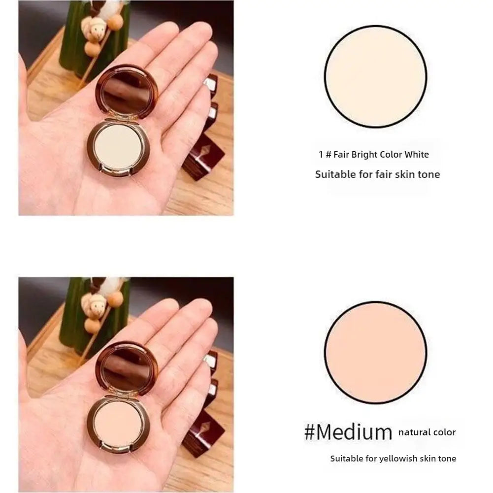Portable Setting Powder Flawless Powder Natural Makeup Long-lasting Oil Control Waterproof Skin Brightening Concealer for Woman