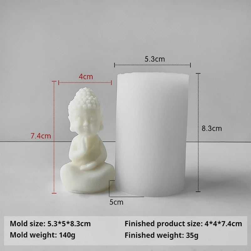 Creative Lotus Flower Buddha 3D Silicone Candle Soap Mold Home Decoration DIY Aromatherapy Gifts moldes de silicona silicone