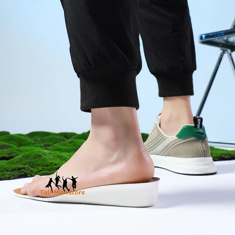 Lift Sneakers Men Booster Shoes Elevator Man Height Increase Insole 6cm Leisure Sports  Plus Size 37-46