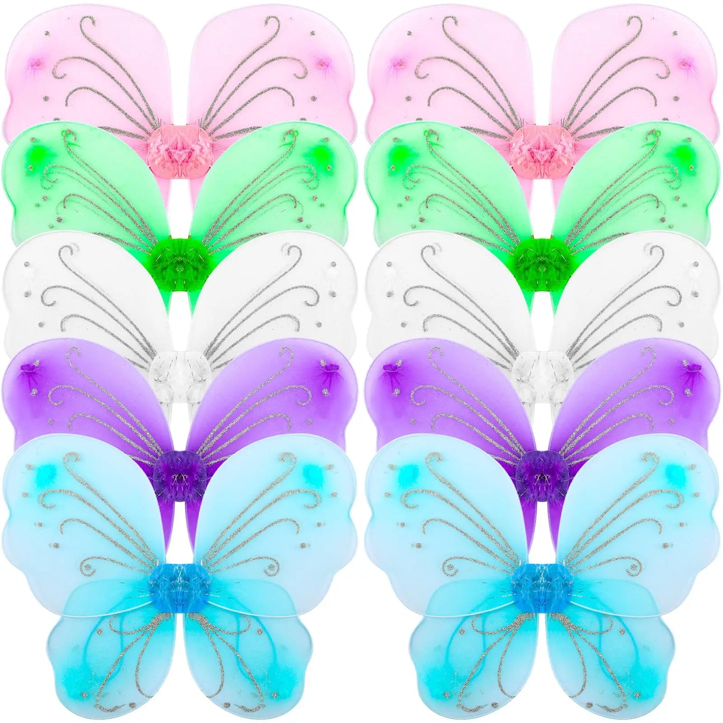 6-36 Pcs Fairy Wings Bluk Butterfly Wings Costume for Birthday Wedding Decoration Dress up Butterfly Favors Role Play Supplies