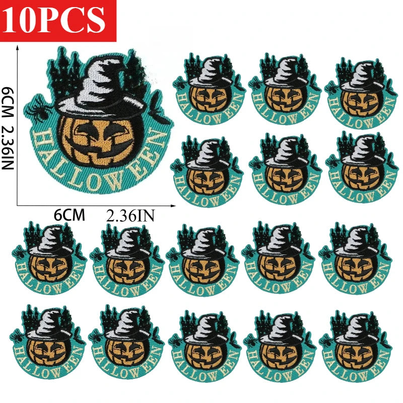 10/23PCS Wholesale Lots/set of Horror Ghost Haunted House Mummy Patch  Embroidery DIY Cloth Sticker Badge Ironing Jeans/cloak