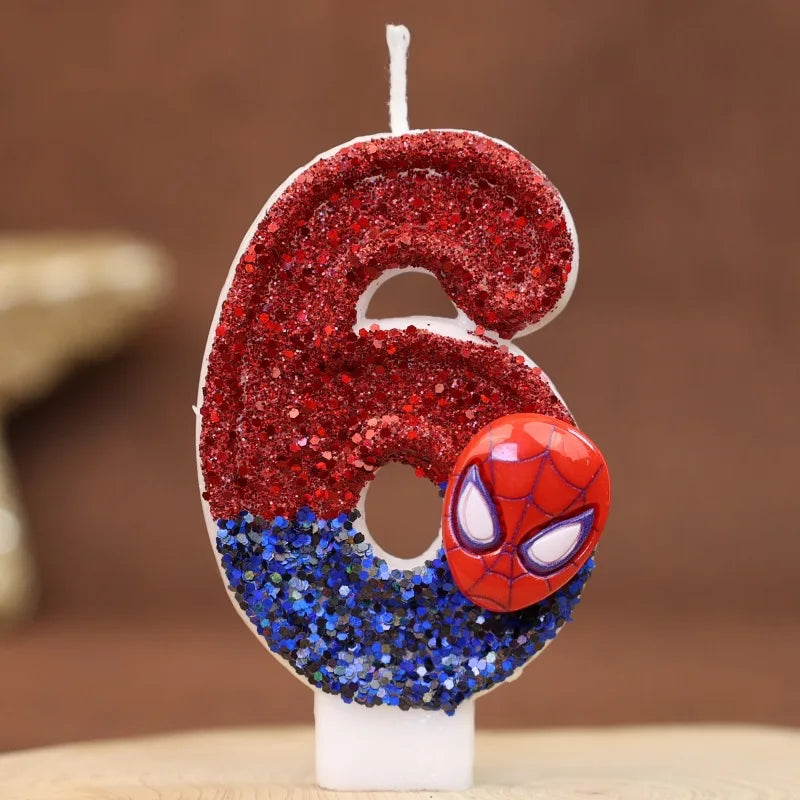 Spiderman digital birthday candle cake party decoration birthday candle DIY