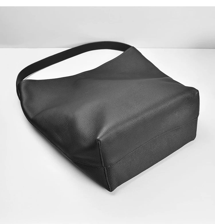 MENDY Bucket Bag Large Women's Bag Tote Bag Shoulder Bag Luxury Designer Genuine Leather Handbag Japanese Popular Bag Soft Row