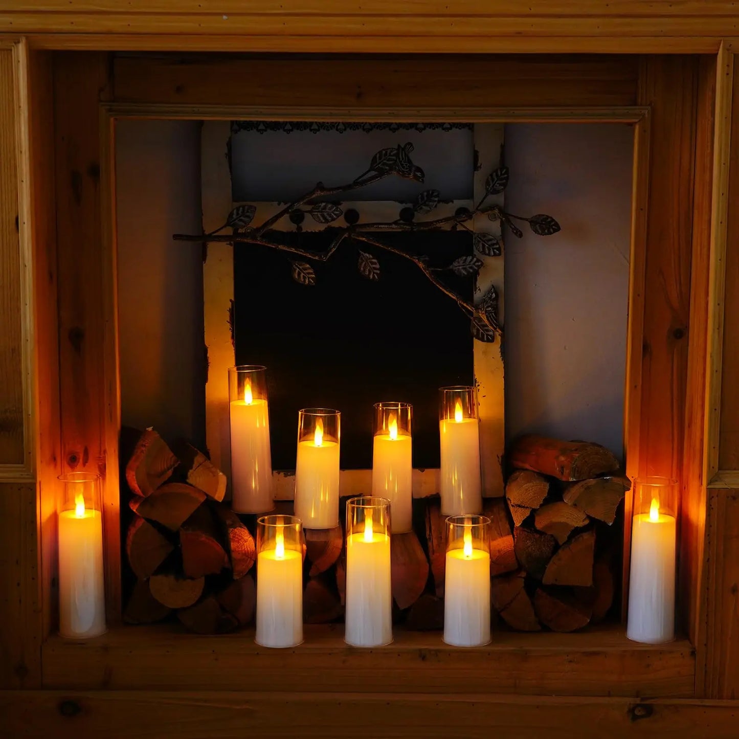 6-90PCS Acrylic Cup Led Candles Wedding Flickering Flameless Candles Battery Operated Artificial Candle Concert Activities Decor