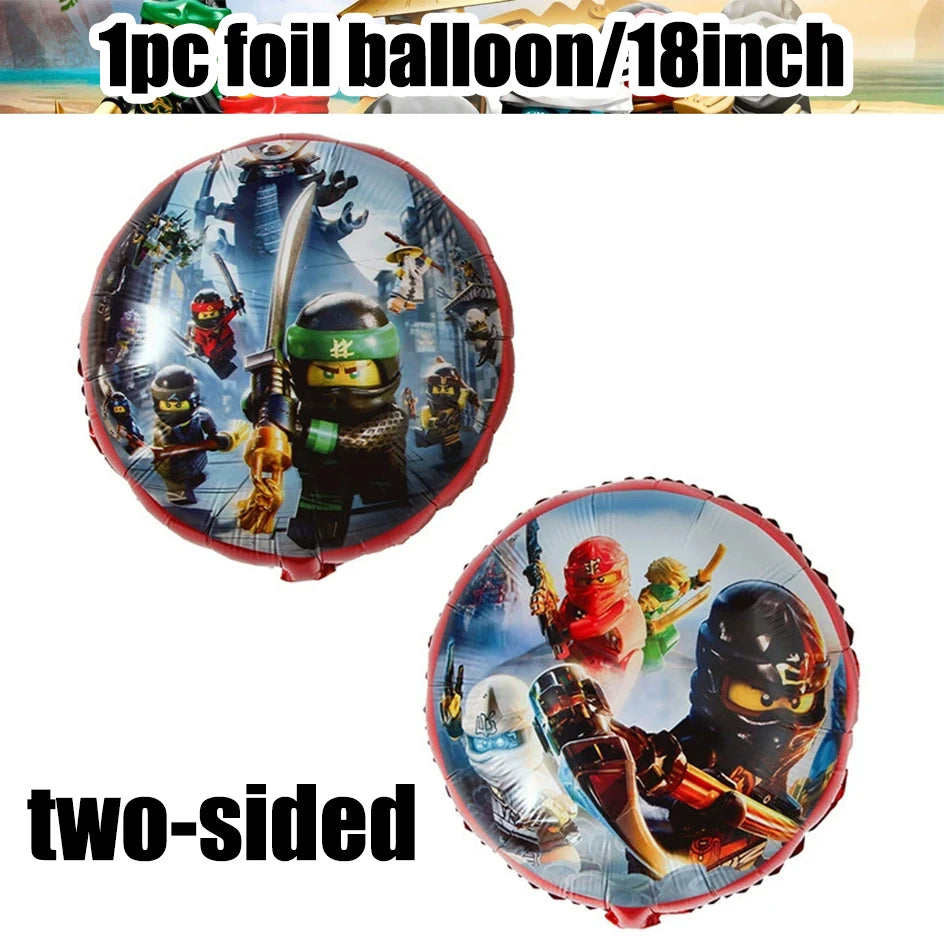 Ninja Birthday Party Decorations New Paper Tableware Plates Cups Napkins Tablecloth Background Balloon Supplies Deco For Kid Boy