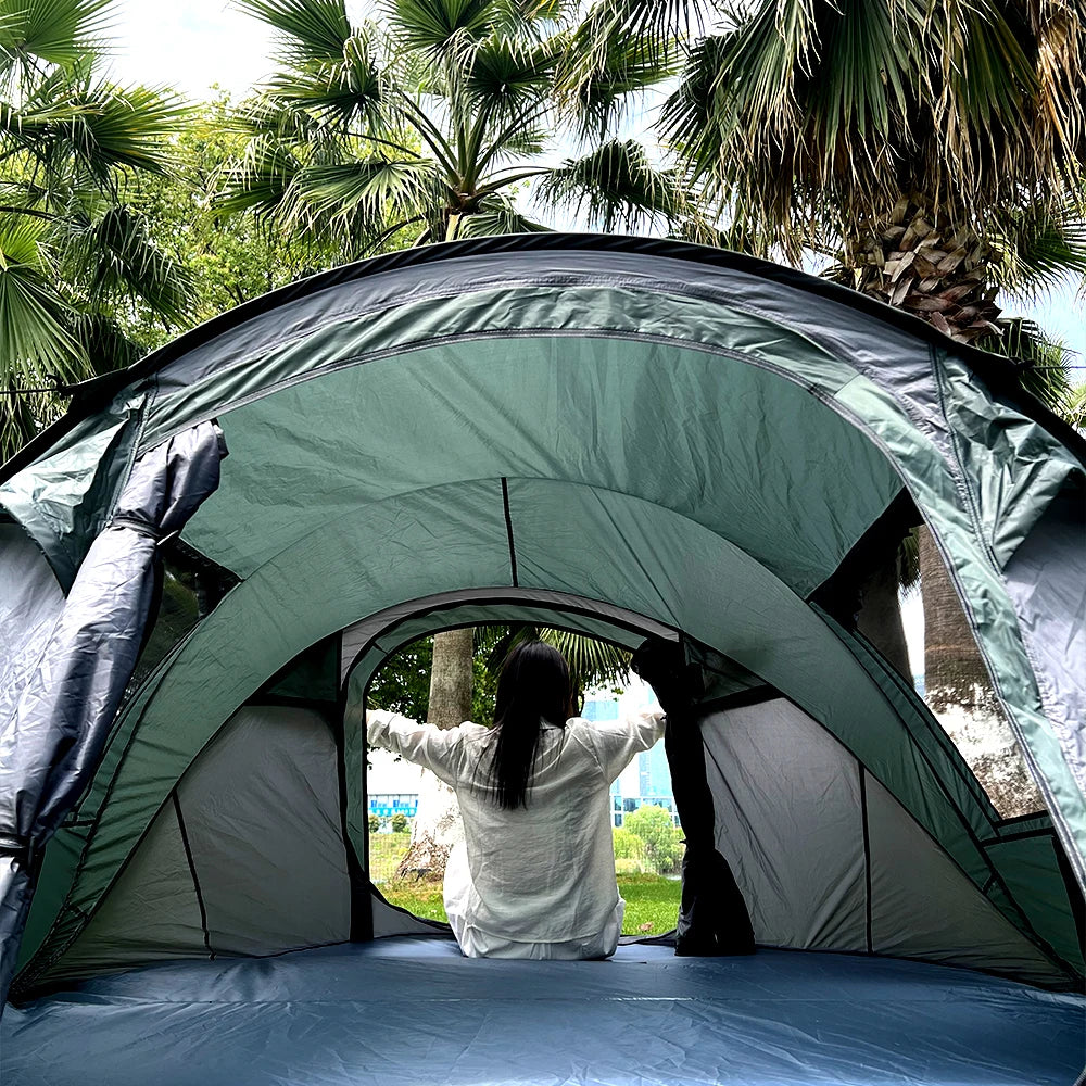 5-8 people quick opening hand throw tent waterproof camping boat tent outdoor tent fully automatic pop-up