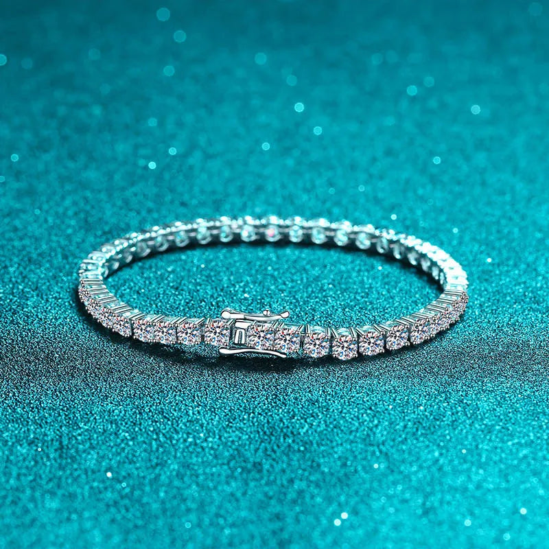 925 Sterling Silver Moissanite Tennis Bracelets Shining for Women Exquisite Wedding Jewelry Accessories Fashion 5A Zircon Gifts
