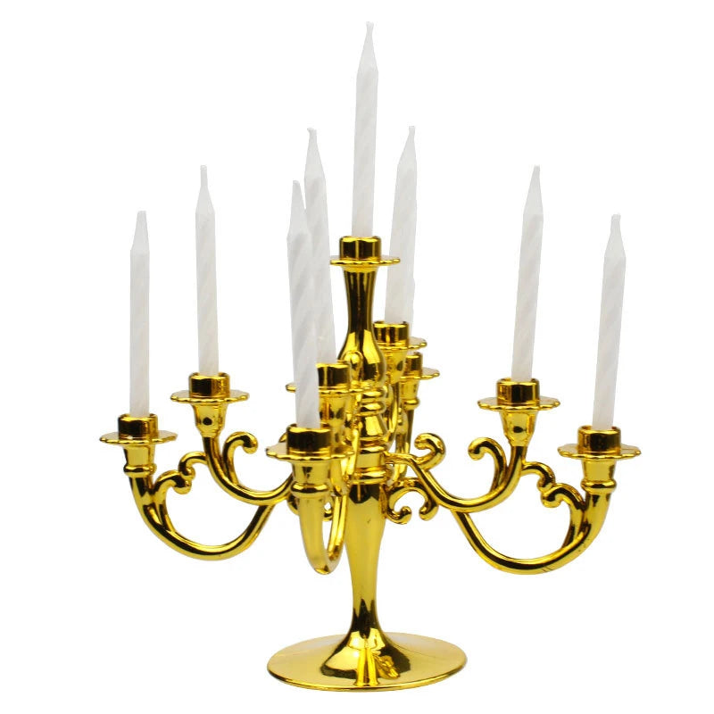 Ins Style Retro European Luxury Cake Decoration Candlestick Baking Birthday Party Wedding Small Plug-In Supplies Theme Girl