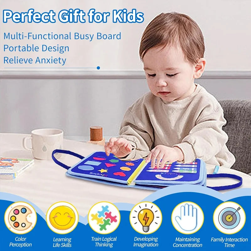 2026 New Montessori Busy Board for Toddlers Sensory Learning Early Education Fine Motor Skills Toy Preschool Kid Educational Toy