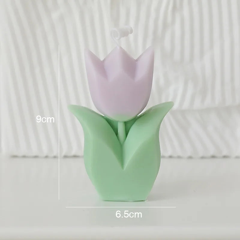 Creative Wedding Guest Gift Candles Tulip Flower Aromatherapy Candle Aesthetic Room Decor Aromatic Candles Girl Birthday gifts
