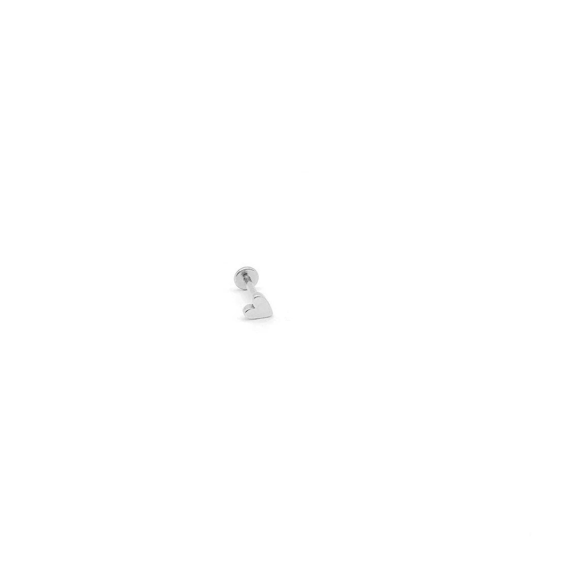 CANNER 1PC 925 Sterling Silver Smooth Love Butterfly Back Stud Earrings For Women Ins 18K Gold Plated Heart-Shape Earrings Gift