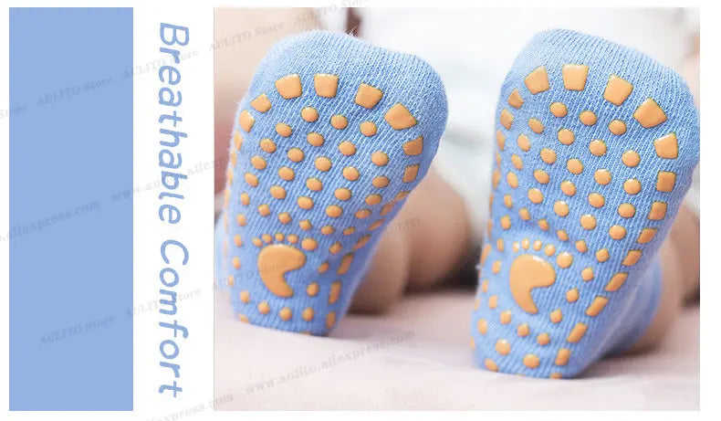 Kids Adults Anti-Slip Floor Socks Parent-Child Trampoline Cotton Breathable Socks Elasticity Sports Boys Girls Outside Children