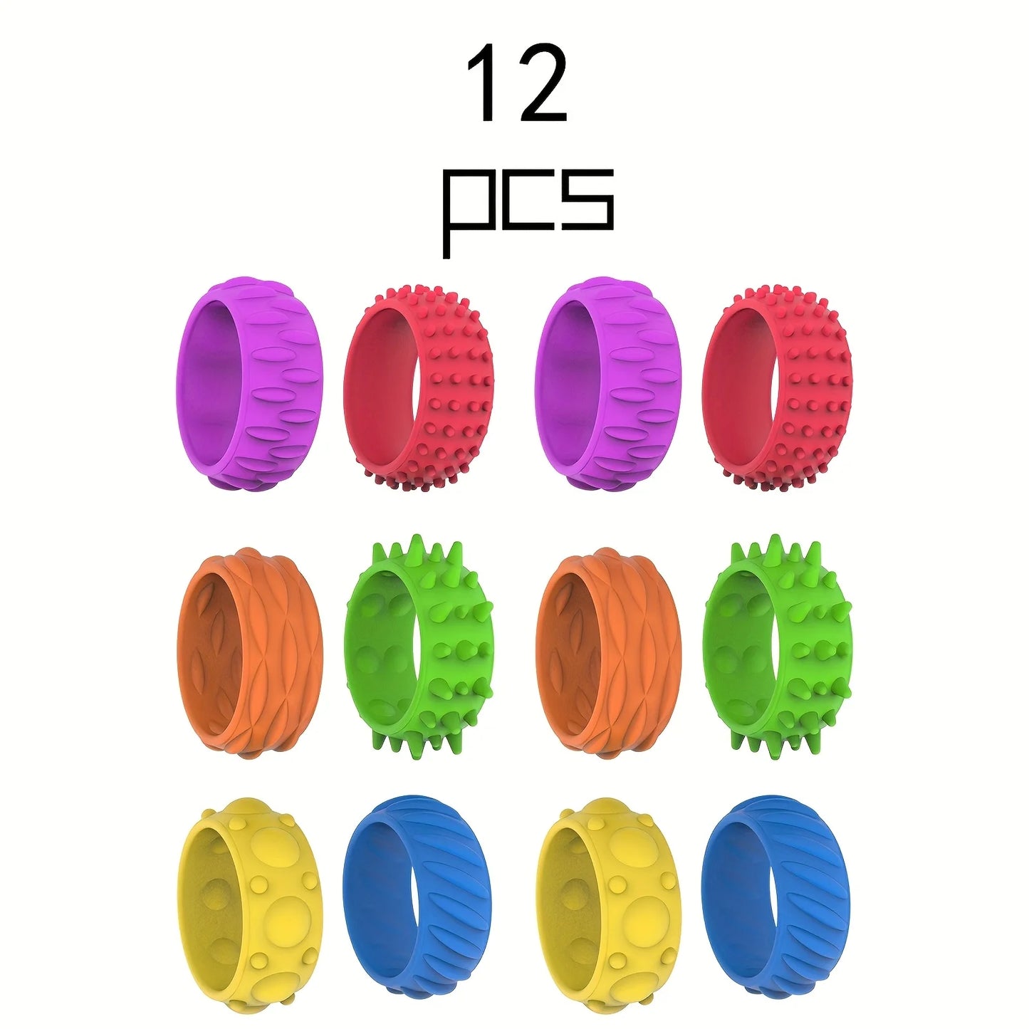New Fidget Toys Children's Silicone Sensory Ring Silicone Decompression Toy Sensory Ring