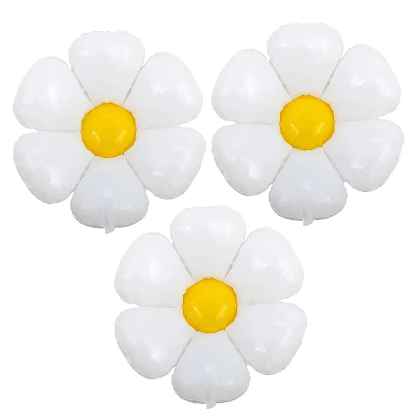 Bee Balloon and Daisy Flower Balloon Garland kit Aluminum Foil Baloon Pink Yellow Ballon for Bee Theme Birthday Party Decoration