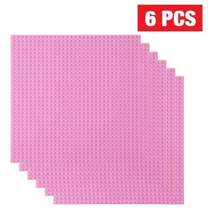 6PCS Classic Base Plate 32x32 16x32 Dots Baseplate Bricks DIY Assembly ABS Plastic Building Blocks Compatible Brand Figures City