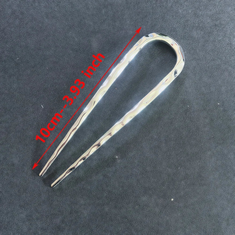 Vintage Metal U-Shaped Hair Fork Fashion Geometric Irregular Alloy Hairpin Clips Headwear Women Girls Simple Hair Sticks Gifts