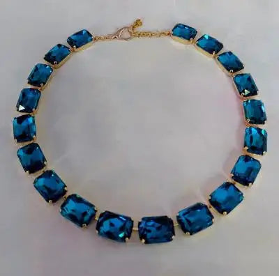 Luxury Shiny Crystal Claw Chain Necklace Multi-Color Optional Bohemian Exaggerated Clavicle Chain Big Bib Necklace Wholesale