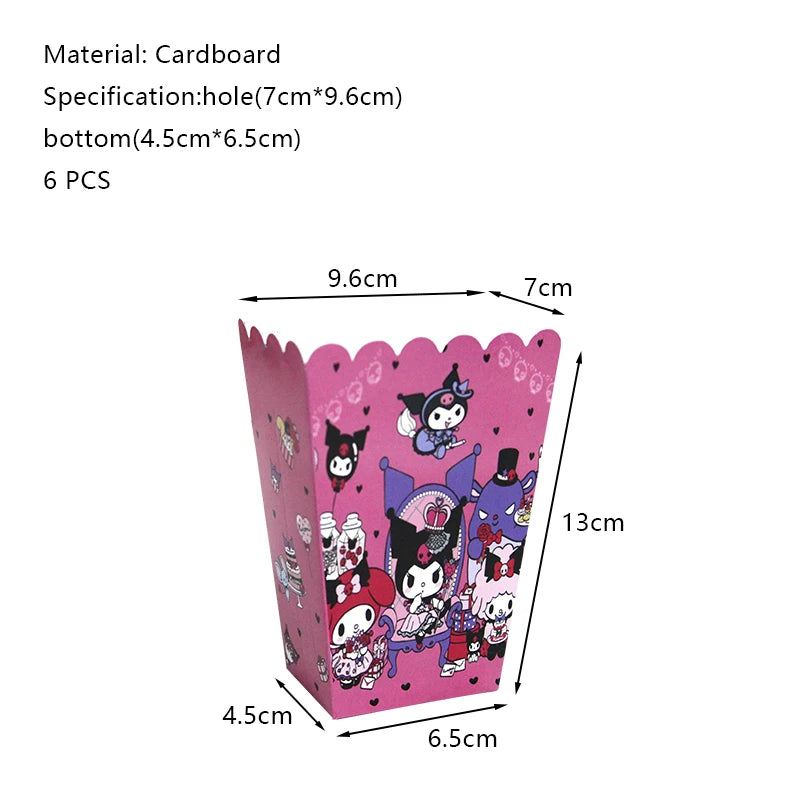 Kuromi Birthday Party Decoration Backdrop Disposable Tableware For Kids Event Supplies Latex Foil Balloons Banner