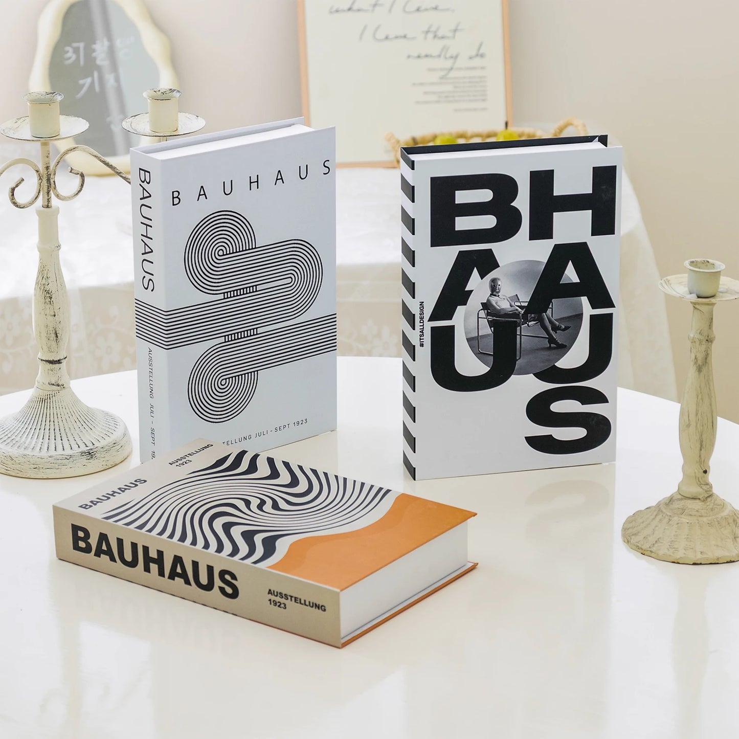 3Pcs Foldable Fashion Fake Books Living Room Decoration Designer Books Coffee Table Ornaments Club Hotel Room Villa Prop Books