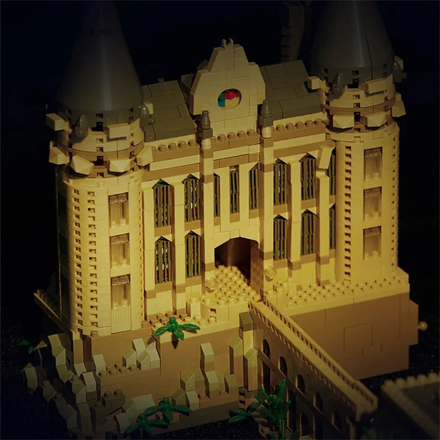 2025 MOC Magic Hogwarts Castle Micro Building Blocks Creative Architecture Scenery Model Kit Kids Christmas Birthday Gifts