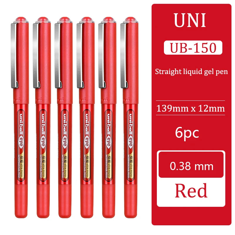 Japan uni-ball Gel Ink Pen, 0.38/0.5mm UB-150 Eye Micro Rollerball Pens, Large Capacity Water-based Signature Writing Stationery