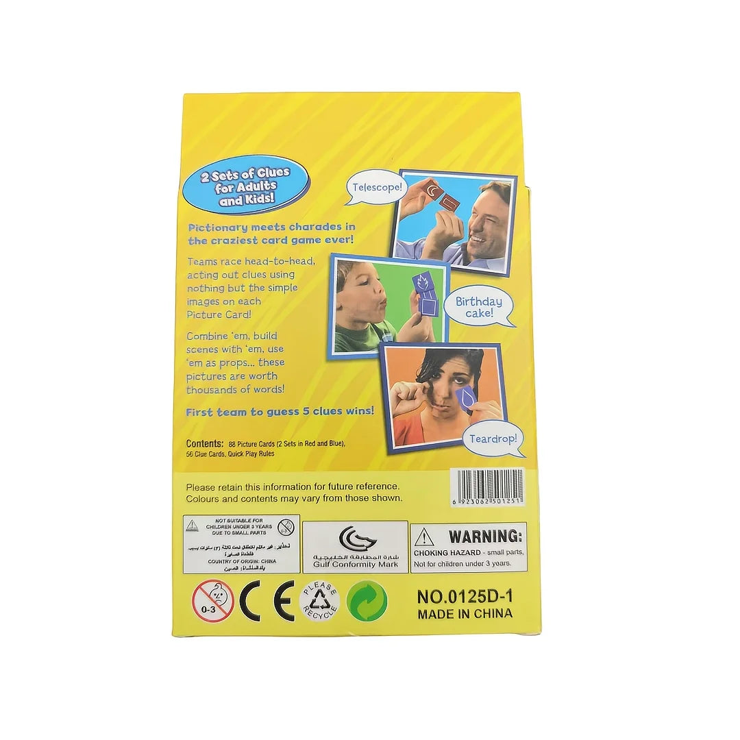 Pictionary, Card Game, Board Game, Suitable as a Gift (Colors May Vary Slightly)