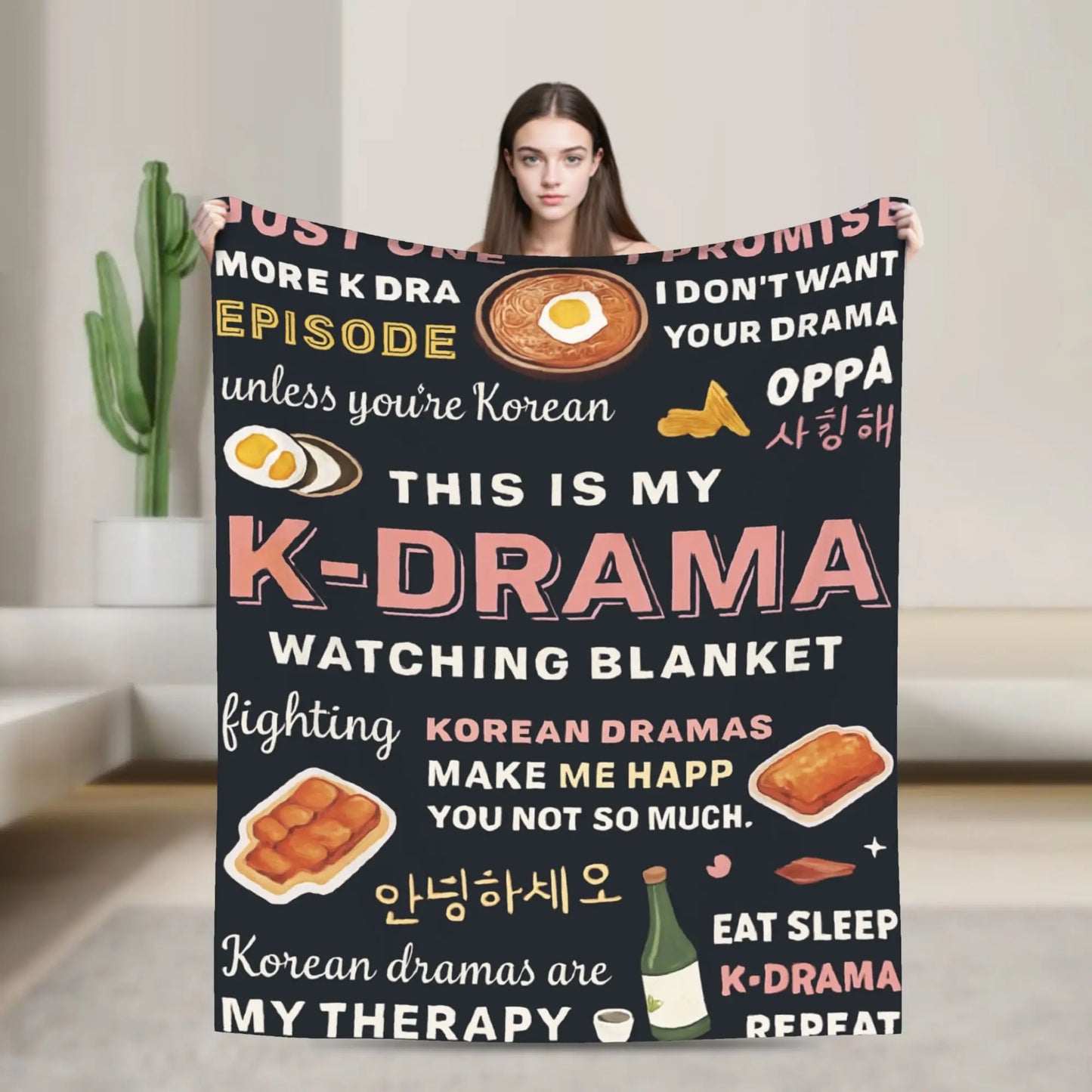K-Drama K Pop  Korean  Blanket  Travel Office Flannel Throw Blanket For Outdoor Warm Custom DIY Quality Bedspread Gift