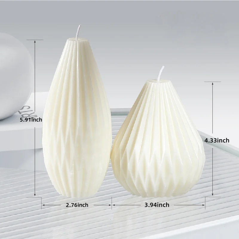 Aromatherapy candles, large pillar ribbed decorative candles, soy wax, suitable for gifts, room shelves, home ribbed decoration