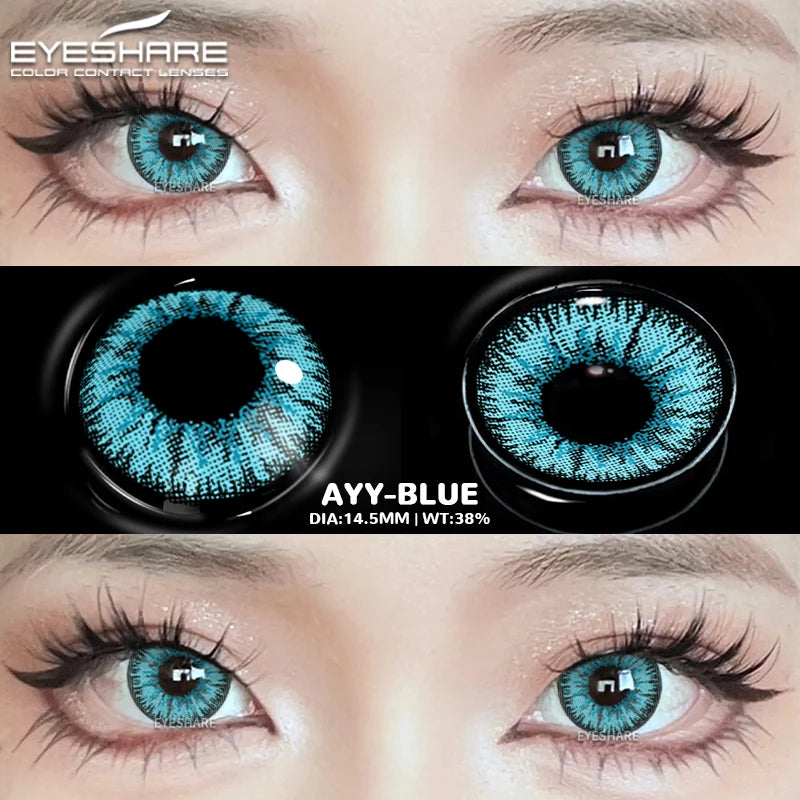 EYESHARE Cosplay White Colored Contact Lenses 2pcs Crazy Red Contact Lenses Anime Black Eye Lenses Halloween Beauty Makeup Lens