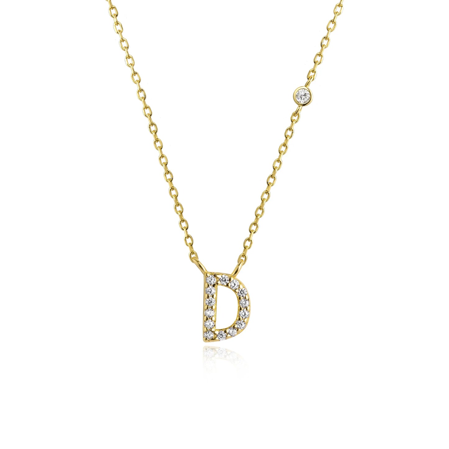 ANDYWEN 925 Sterling Silver Gold Small 26 Letters A- Z Zircon CZ Pendant Monogram Necklace Me 2020 Initial Alphabet M A Jewelry