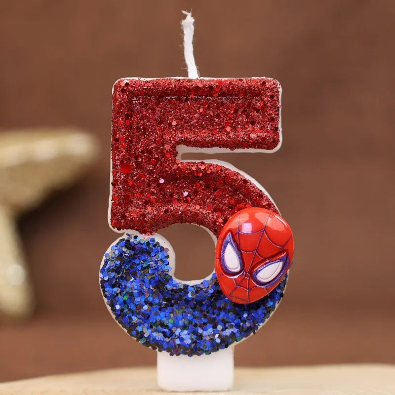 Spiderman digital birthday candle cake party decoration birthday candle DIY