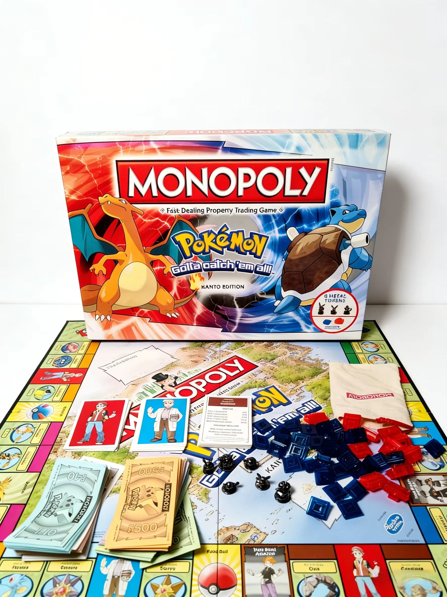 Pokémon Kanto Edition Monopoly Board Game Monopoly Pokémon Edition Childhood Feelings Party Game
