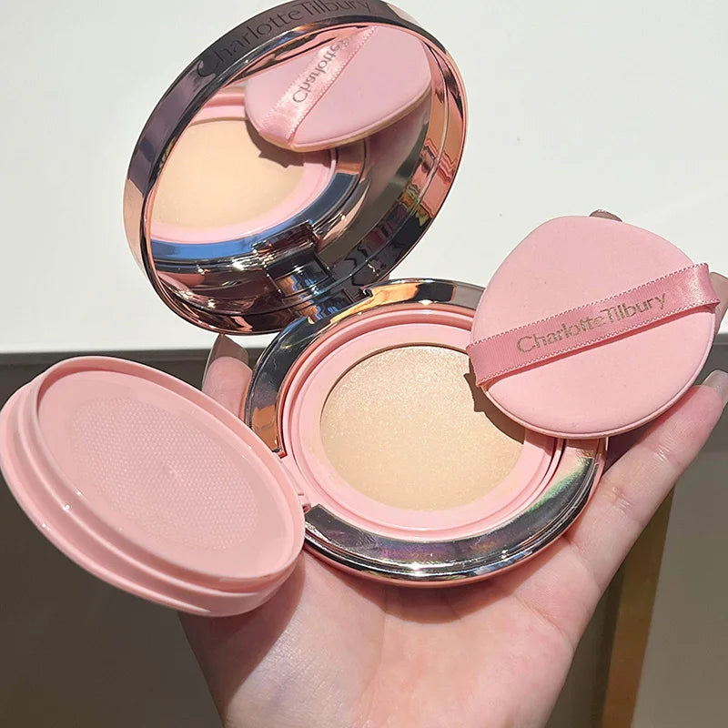Charlotte Tilbury Shimmer Makeup Air Cushion Lightweight Moisture Oil Control Two Color Heart Shape Powder Blusher Unique Design