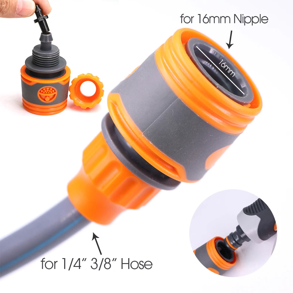 Garden Hose Quick Connector 1/2 3/4 Inch Pipe Coupler Stop Water Connector for Car Wash 20/16mm Irrigation Tube Repair Joints