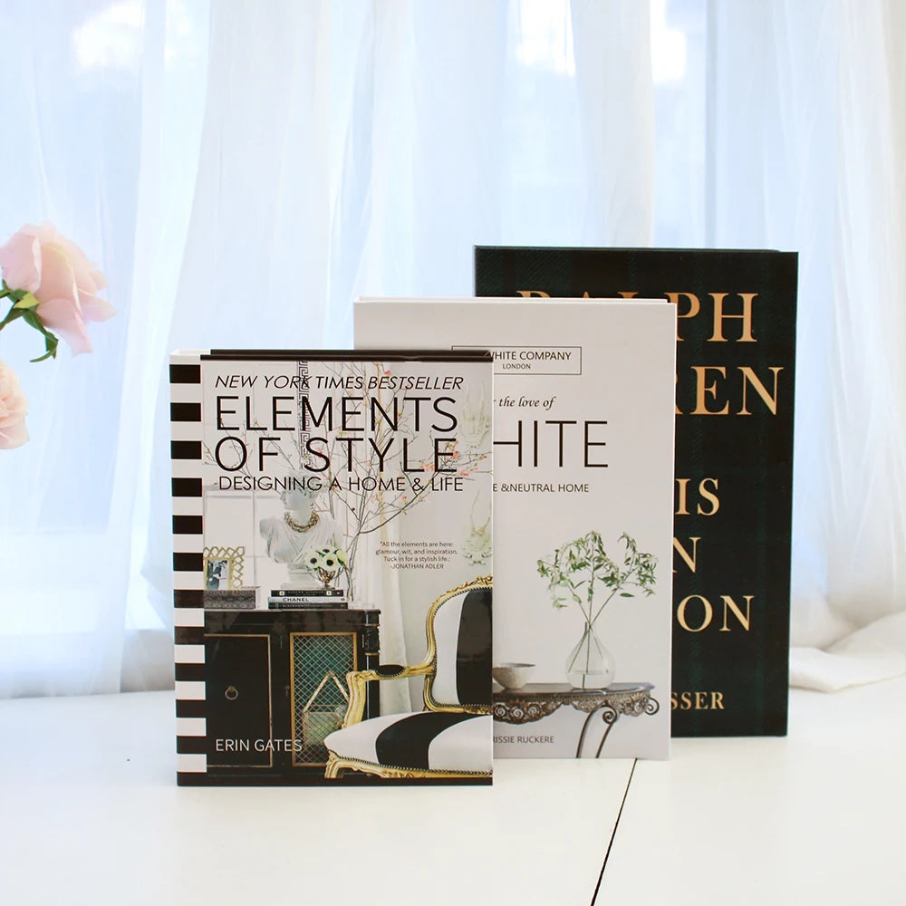 3Pcs/Set Luxury Decoration Fake Books Rich in layers Set of fake books Home Decor Ornaments cosmetic room Coffee Table Book