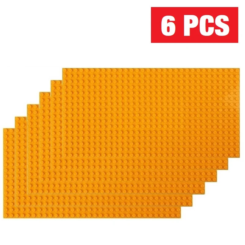 6PCS Classic Base Plate 32x32 16x32 Dots Baseplate Bricks DIY Assembly ABS Plastic Building Blocks Compatible Brand Figures City