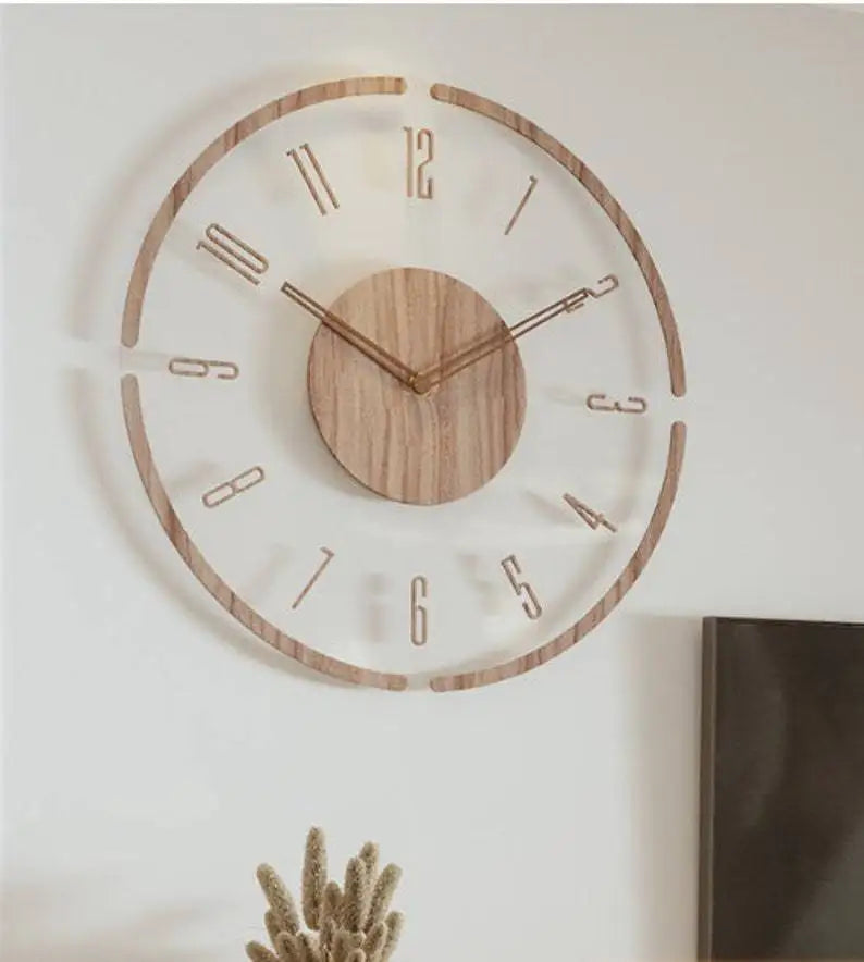 Modern Transparent Floating Digital Wall Clock Decoration Special Material Disk Battery Powered Home Decorative Wall Clock