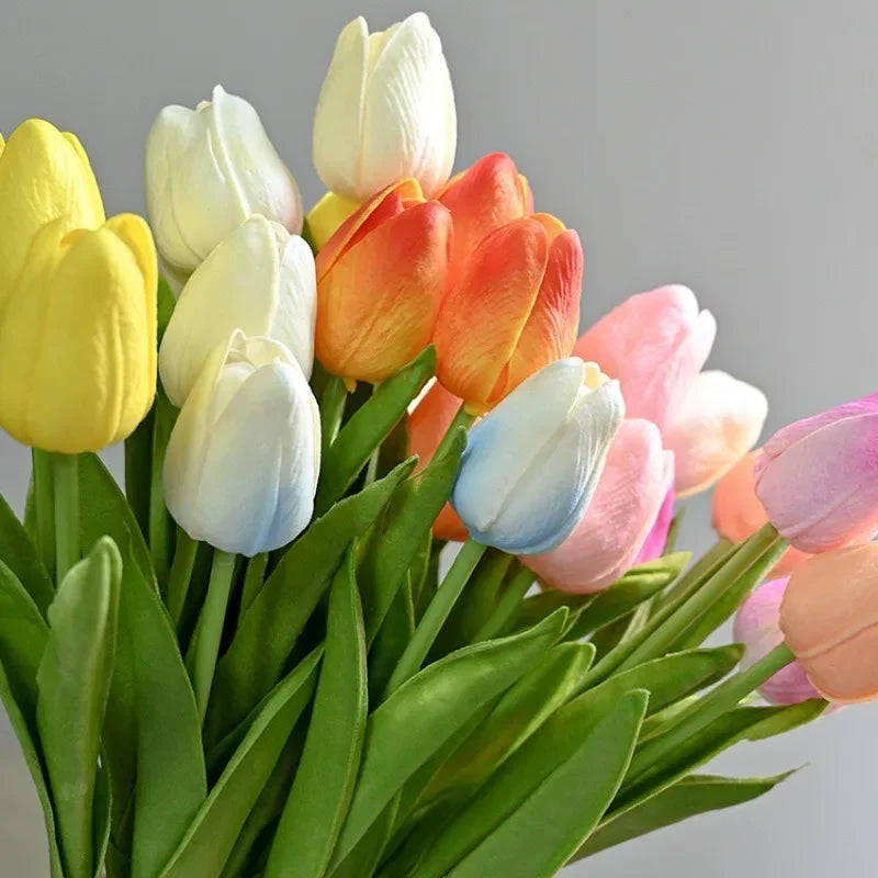 5-30Pcs Premium Tulip Artificial Flowers, Real Touch Tulip Bouquet, Decorative for Wedding Home Party Christmas Candy Birthday