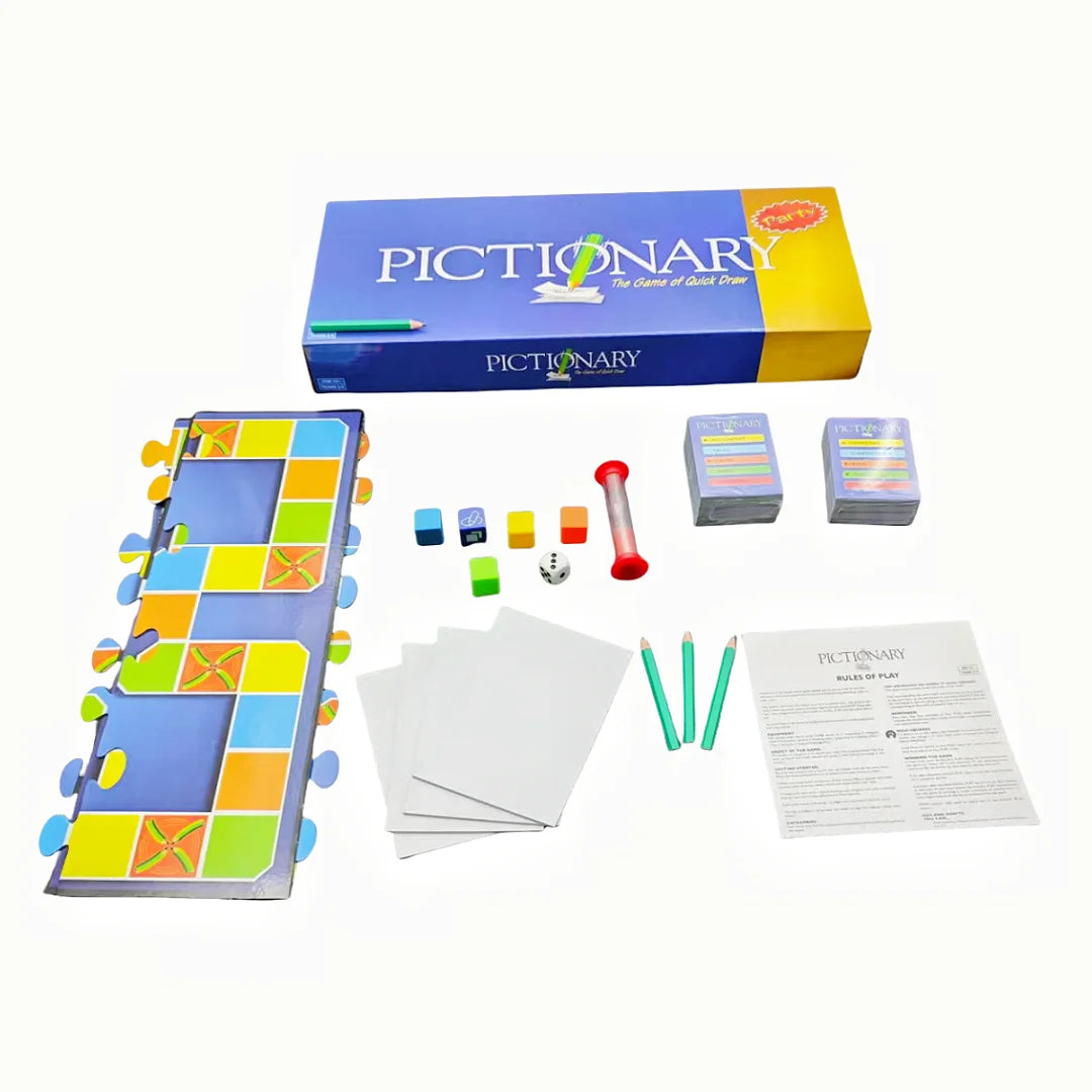 English Version of the Card Game, Pictionary (Party Version), a Game Specifically Designed for Parties, a Board Game, Suitable as a Gift (Colors May Vary Slightly)