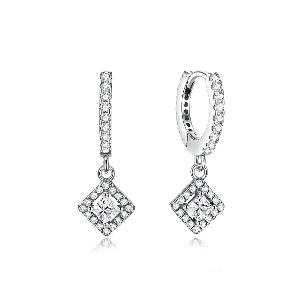 New 2025 Original 925 Sterling Silver Earrings For Women Piercing Hoop Love Heart Earings Rose Gold Wedding Gift Luxury Jewelry