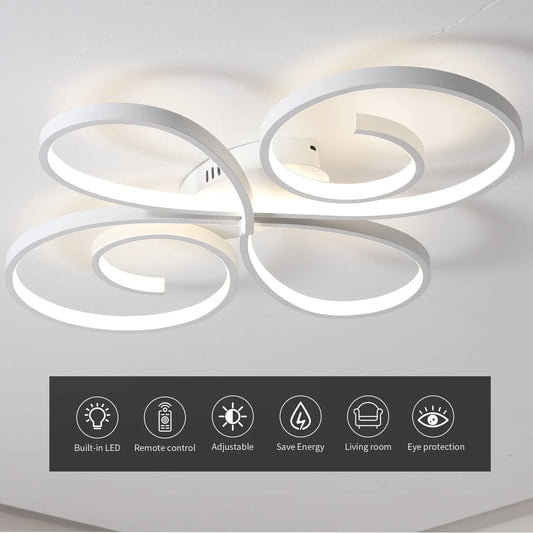 LED Ceiling Lights 110V 220V Remote Dimming  APP Modern 3 Colors Lamp  for Dining Room, Living Room Bedroom