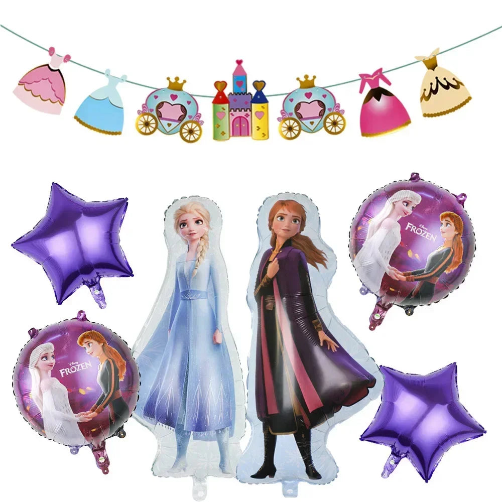 1pcs Princess Frozen Balloon Cartoon Elsa Anna Olaf Foil Balloon for Children's Birthday Party Baby Shower Decoration