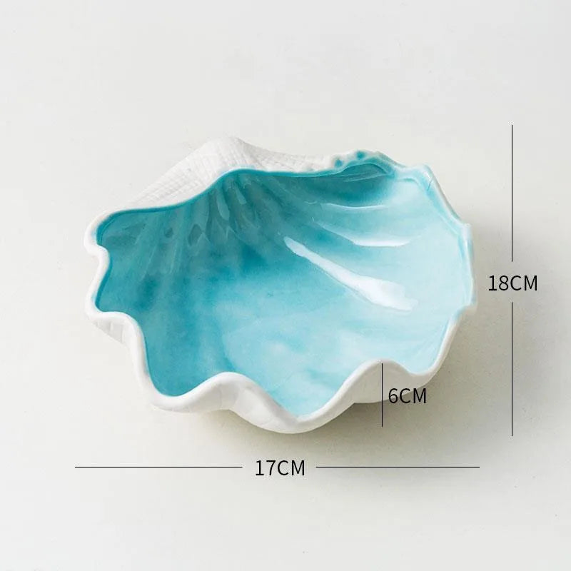 Ceramic Conch Storage Shell Ceramic Tray Craft Decoration Home Decoration Room Decoration Jewelry Key Organizer Gift