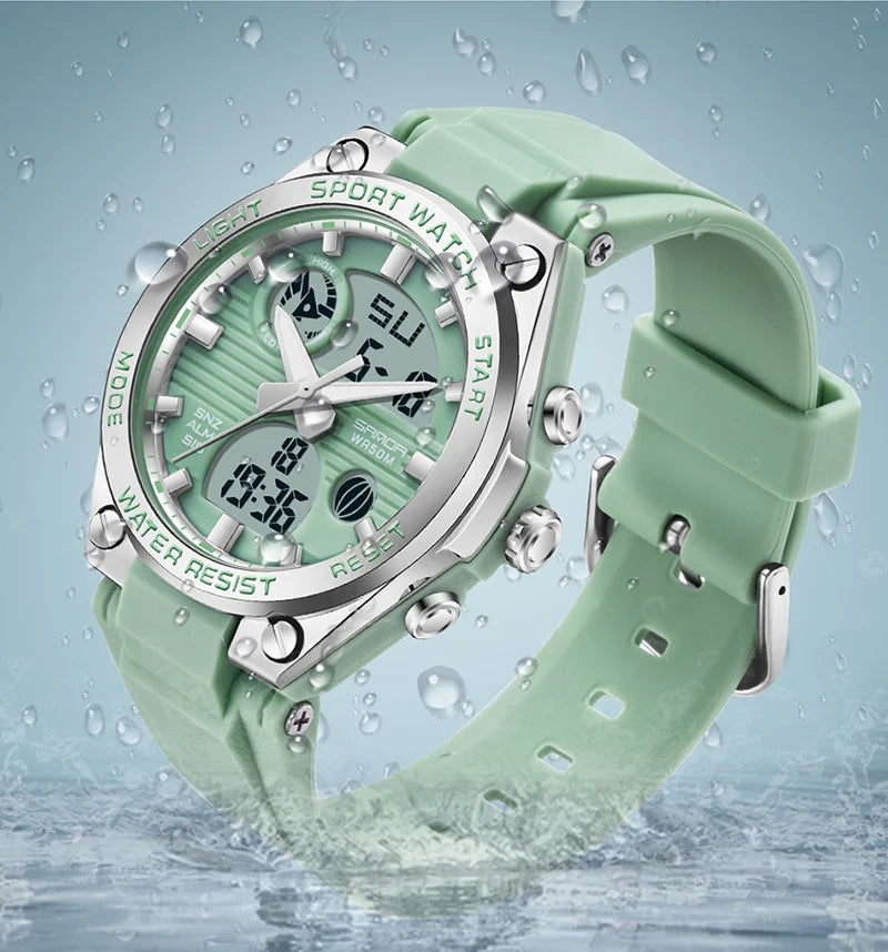 SANDA Girl Electronic Top Brand G Style LED Digital Watch Women Sport Chronograph Lady Quartz Wristwatch 50m Waterproof Female