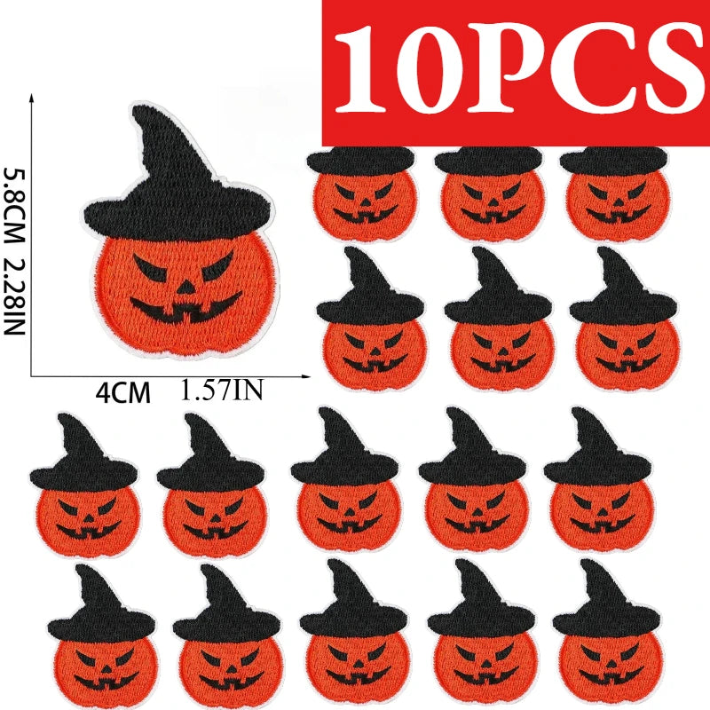 10/23PCS Wholesale Lots/set of Horror Ghost Haunted House Mummy Patch  Embroidery DIY Cloth Sticker Badge Ironing Jeans/cloak